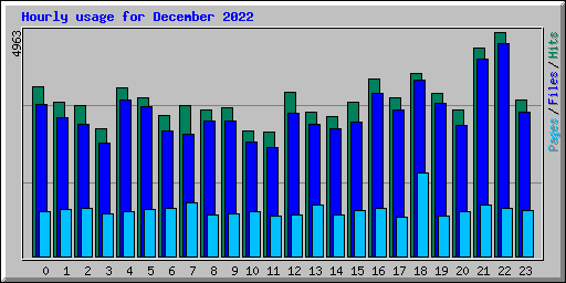 Hourly usage for December 2022