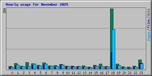 Hourly usage for November 2025
