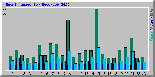 Hourly usage for December 2025